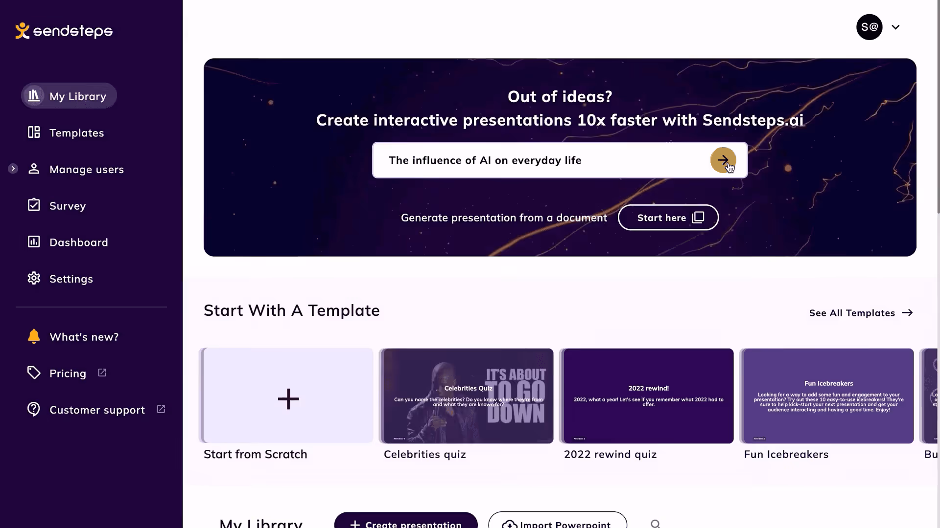 Sendsteps.ai for students