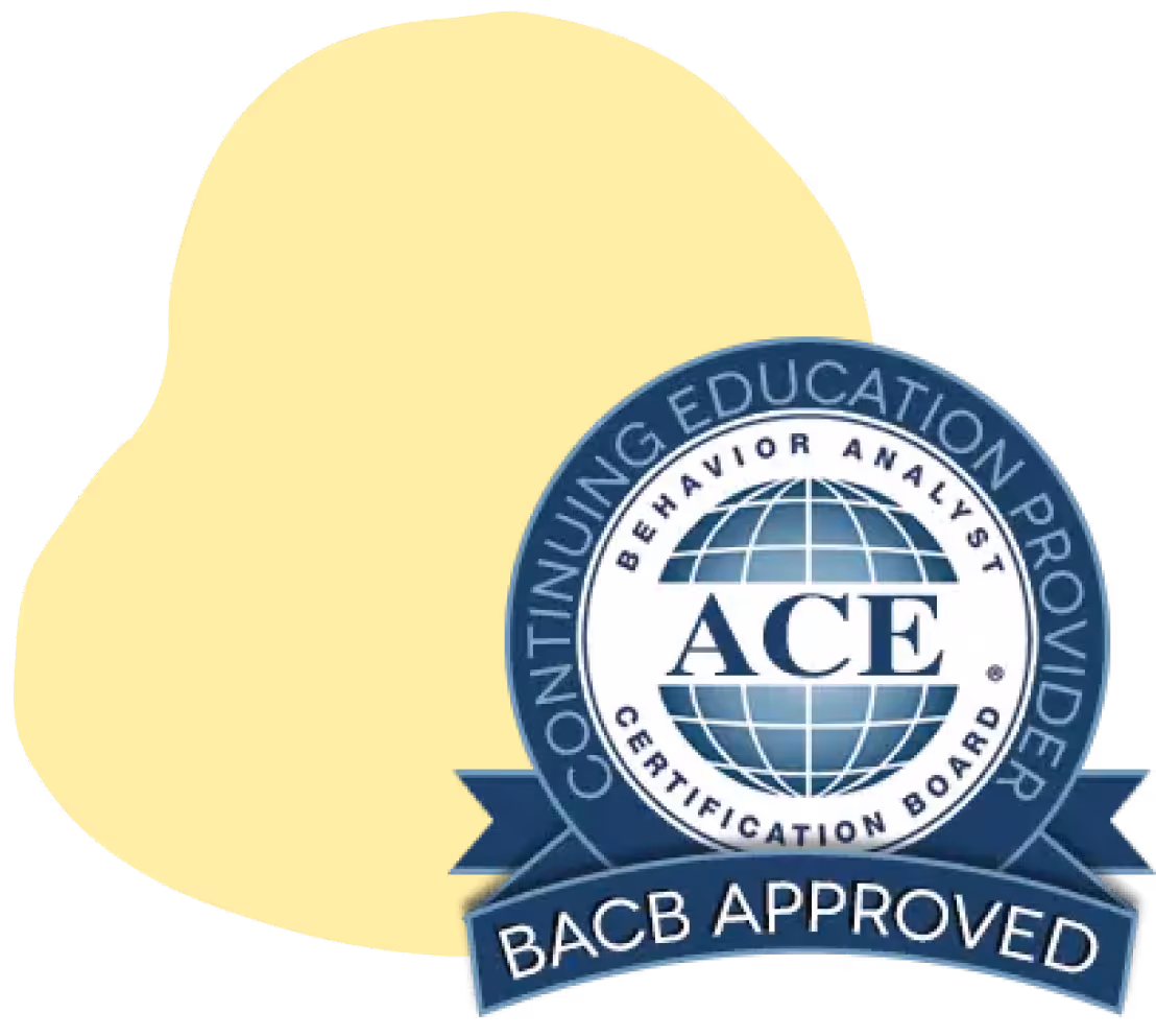 BACB approved badge for Behavior Analyst Certification Board continuing education provider.