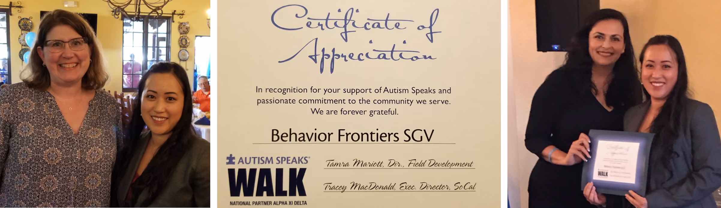 Behavior Frontiers Recognized by Autism Speaks — Behavior Frontiers