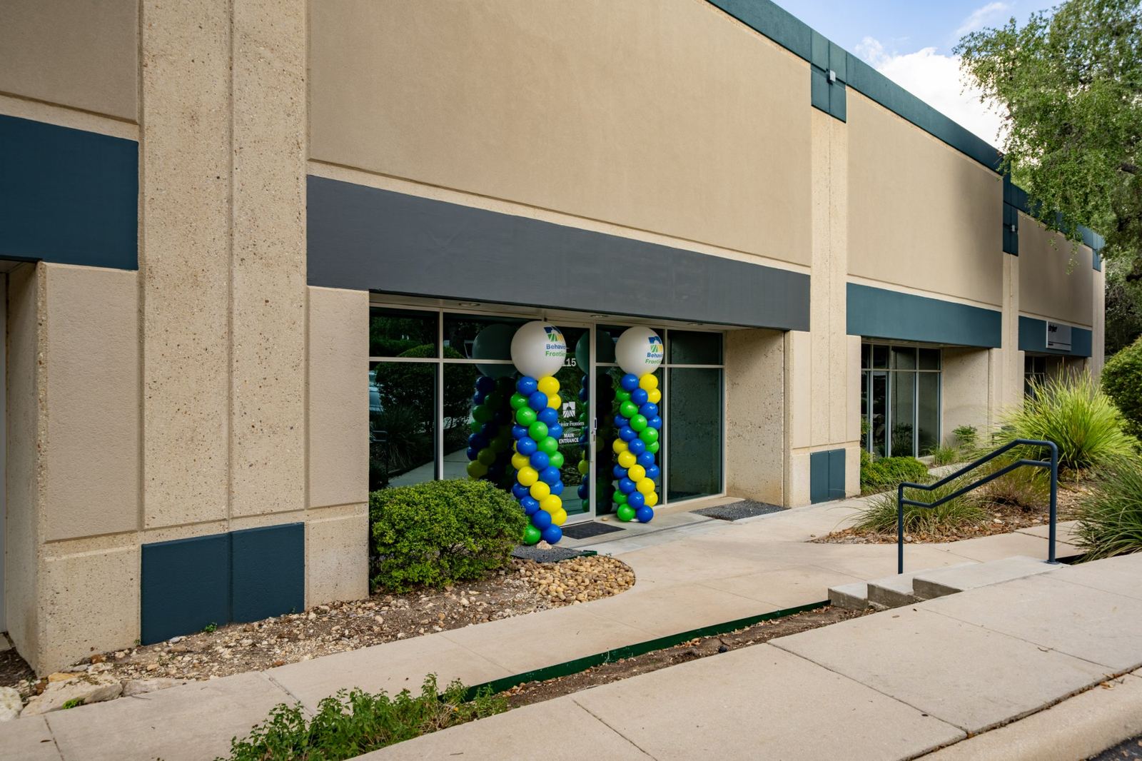 Walkway and steps leading to the Behavior Frontiers ABA center entrance