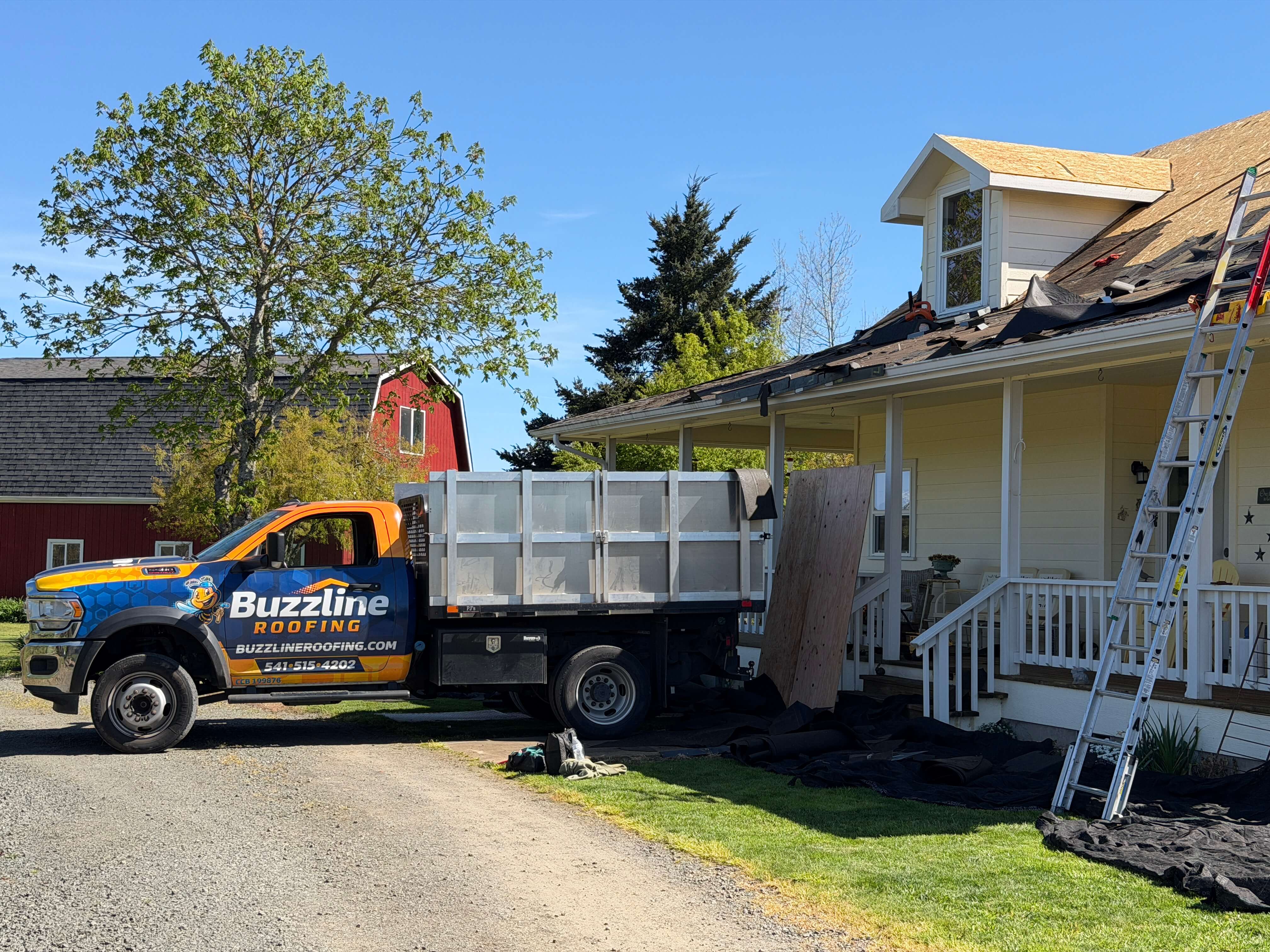 Roof repair work