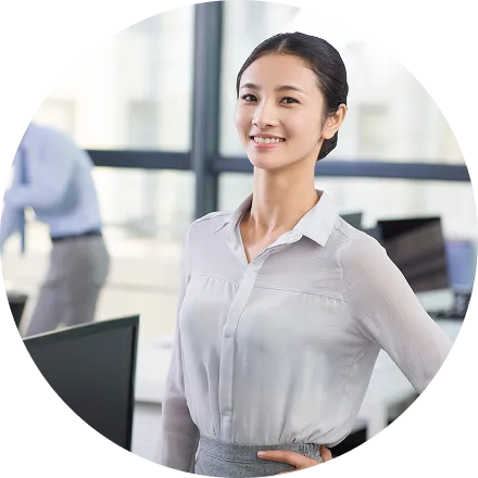 girl in office