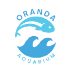 Oranda Aquarium logo with a stylized fish above ocean waves in blue.