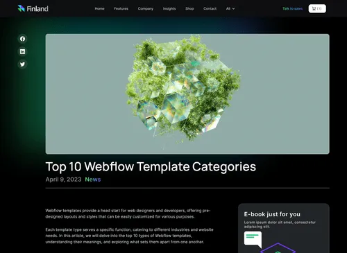 Saas Webflow Template - Finland - Designed by Azwedo.com and Wedoflow.com