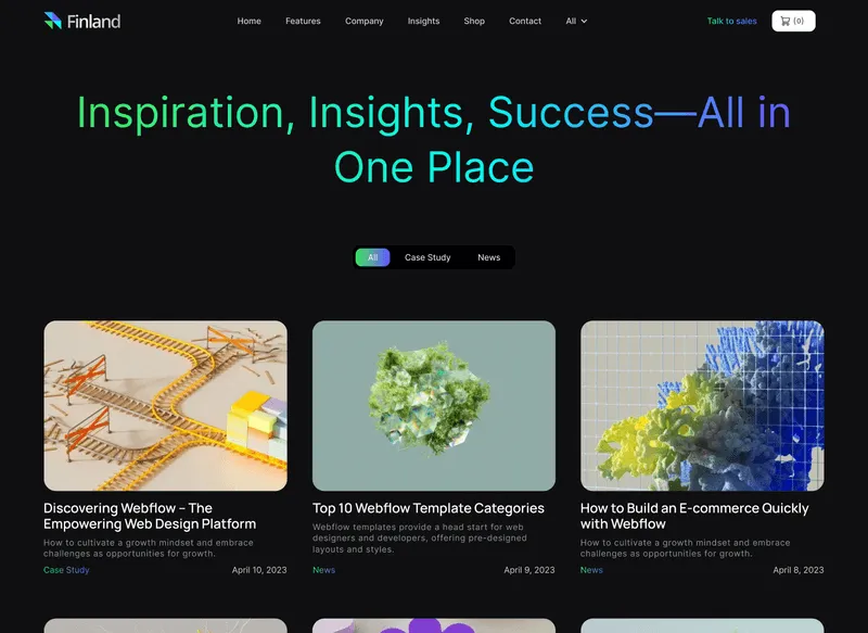 Saas Webflow Template - Finland - Designed by Azwedo.com and Wedoflow.com