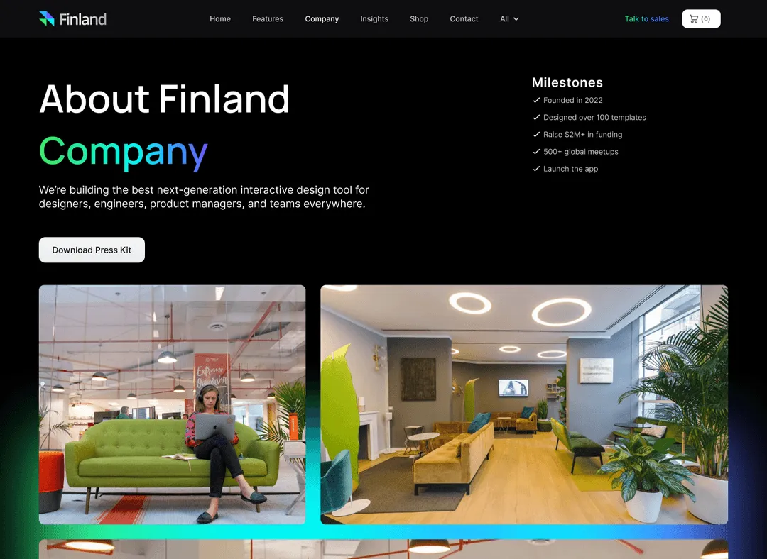 Saas Webflow Template - Finland - Designed by Azwedo.com and Wedoflow.com