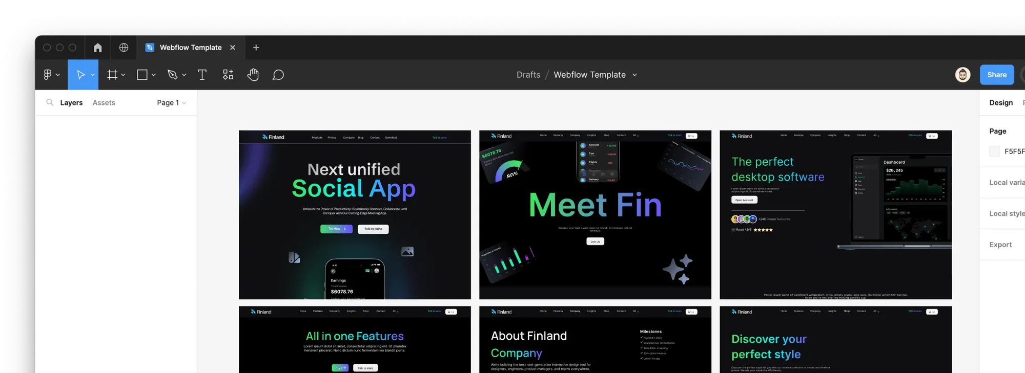 Saas Webflow Template - Finland - Designed by Azwedo.com and Wedoflow.com
