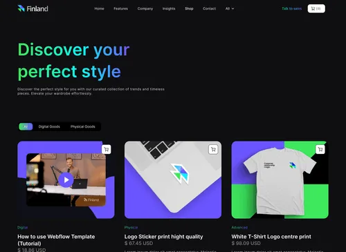 Saas Webflow Template - Finland - Designed by Azwedo.com and Wedoflow.com