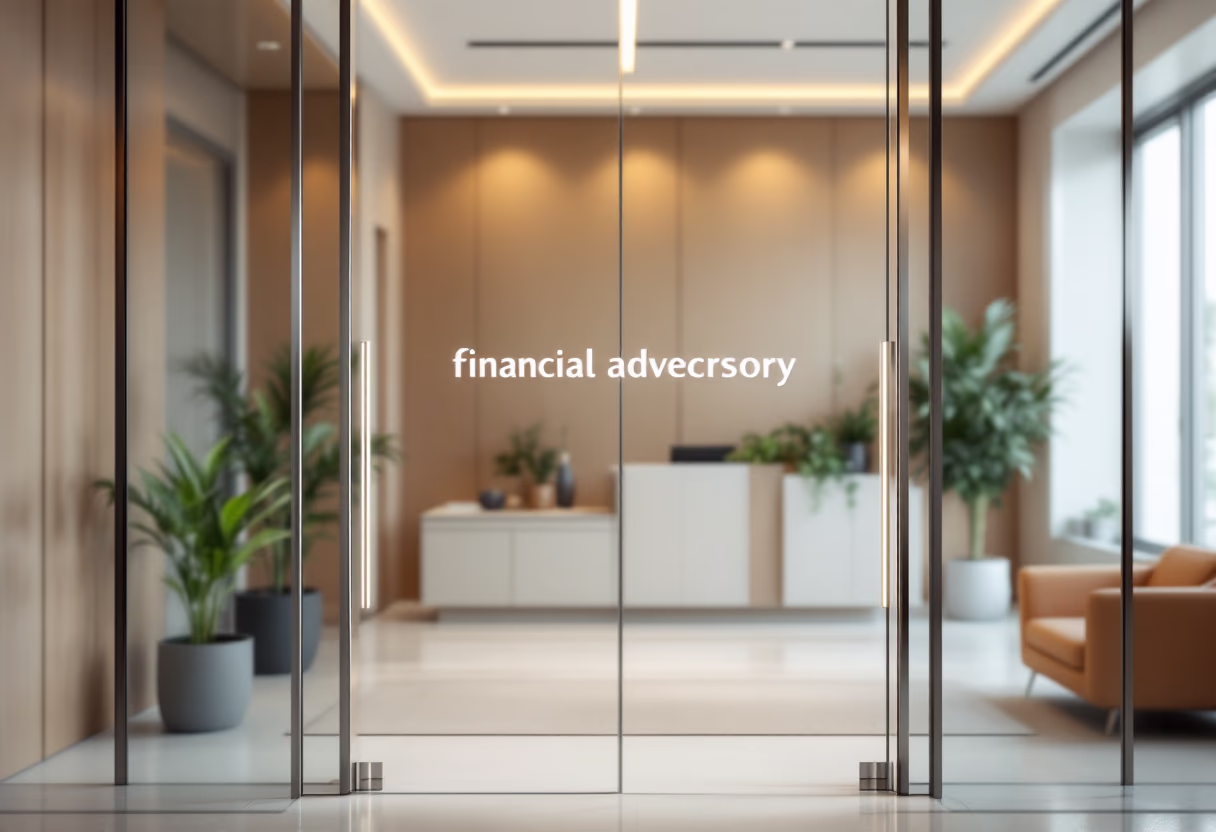image of office sign for a financial advisor