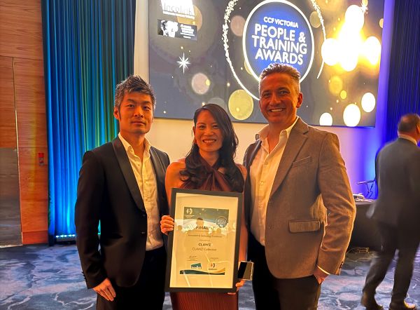 Richard, Ping and Bojan with Award