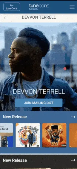 Tunecore android and ios mobile applications animation