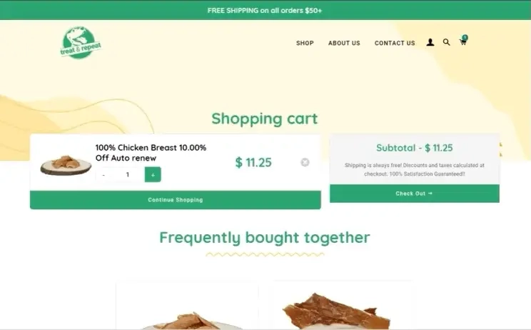 Treat and repeat checkout