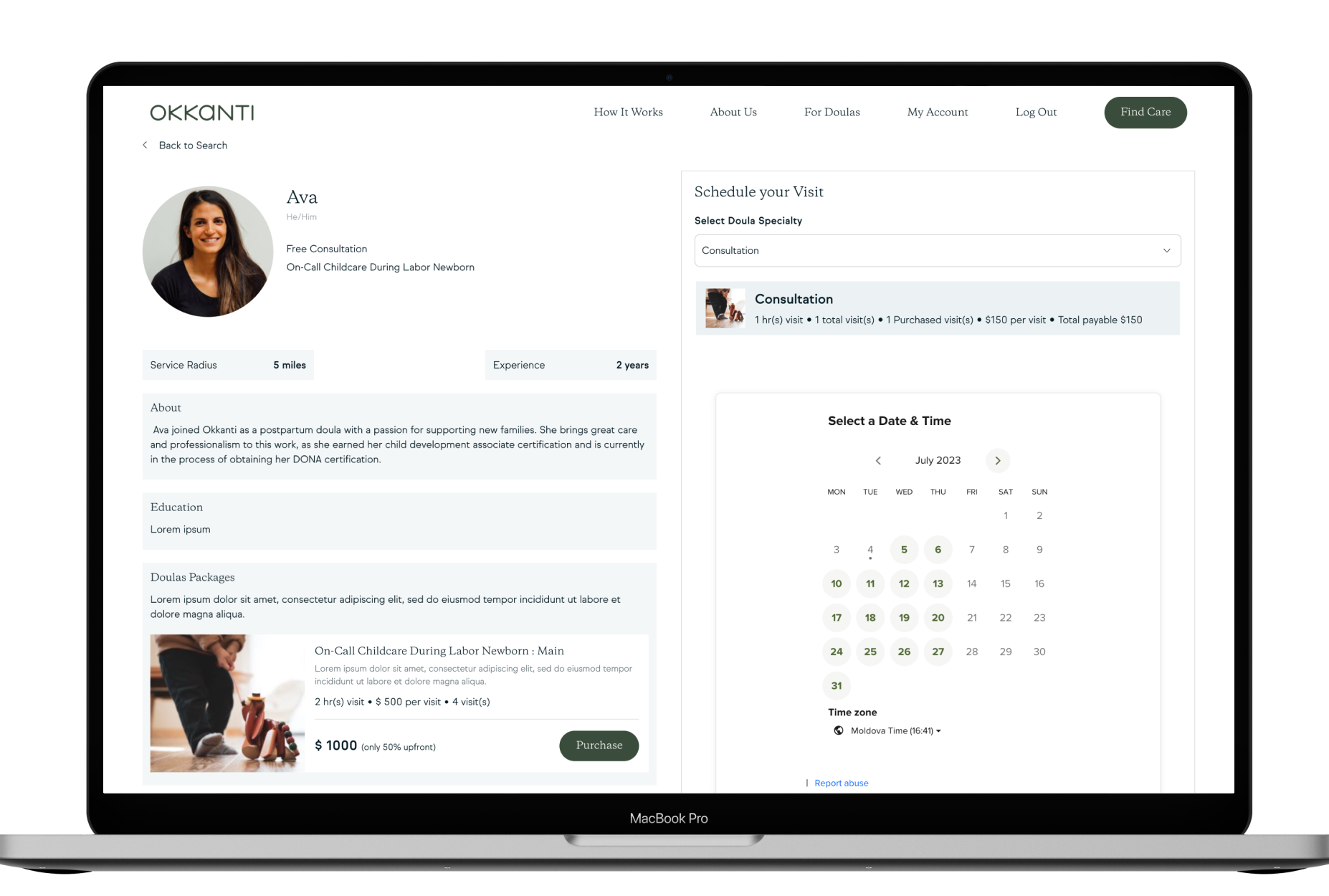 Okkanti real time appointments section banner