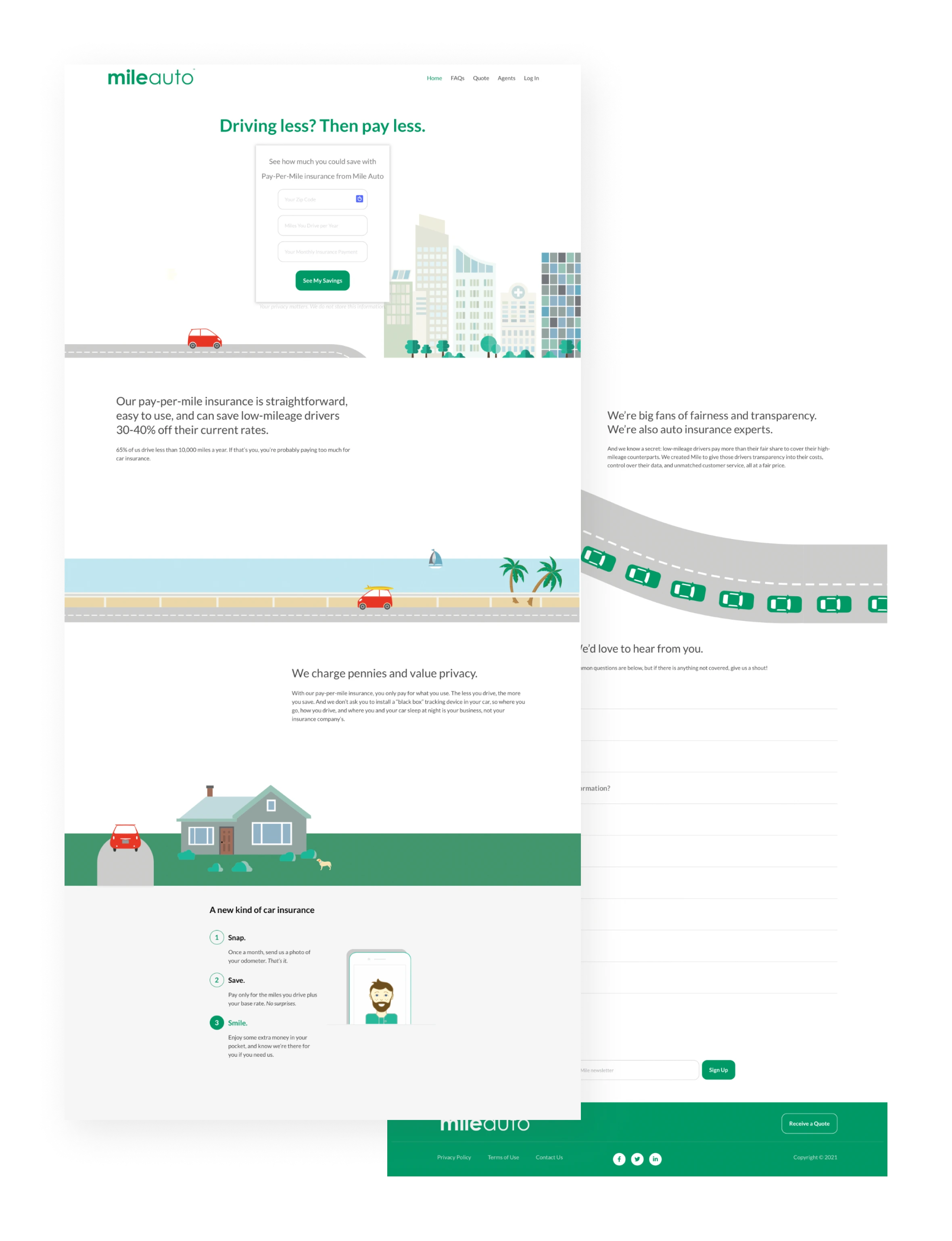 Mile auto progressive web application