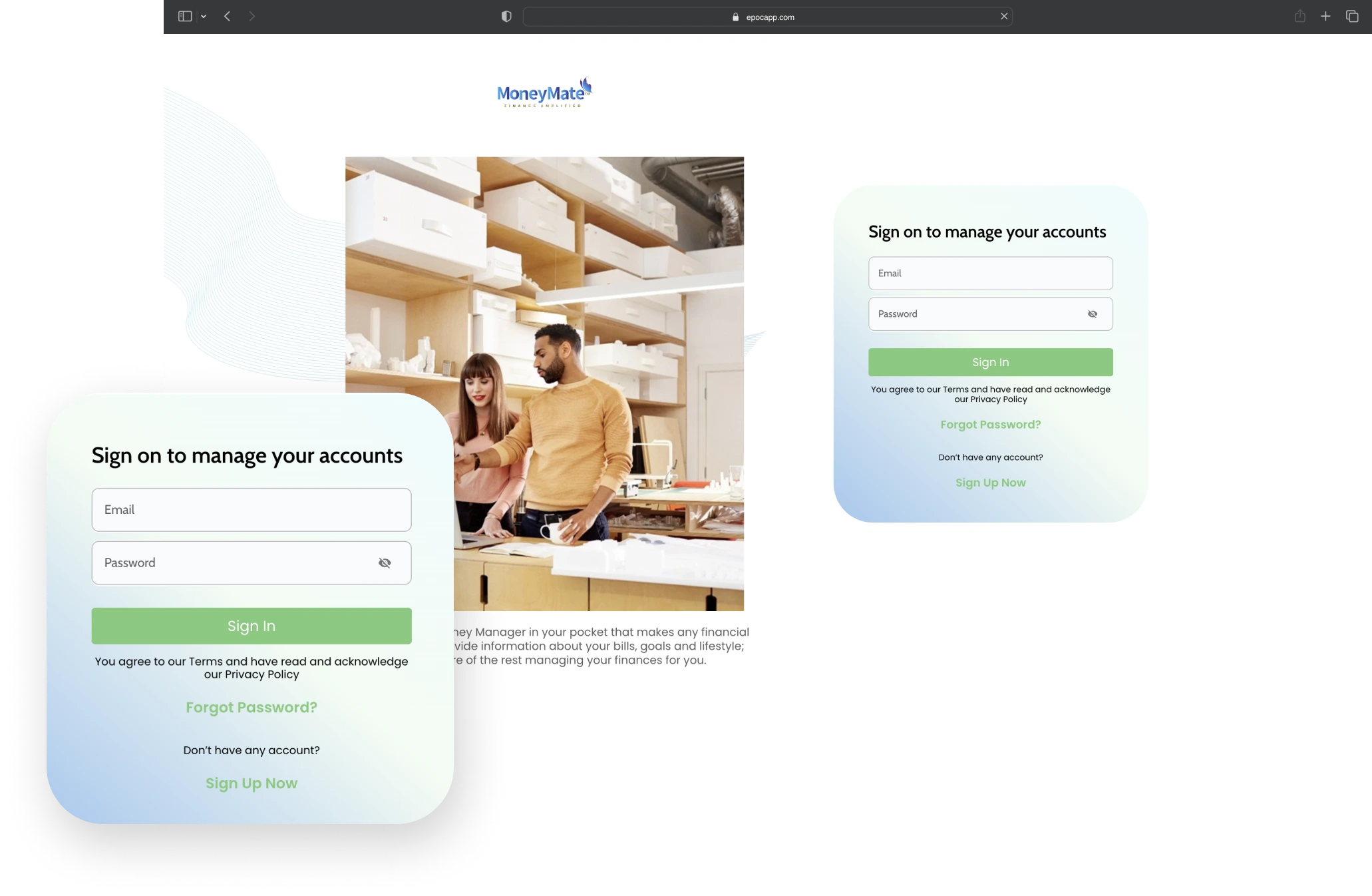 Login signup module