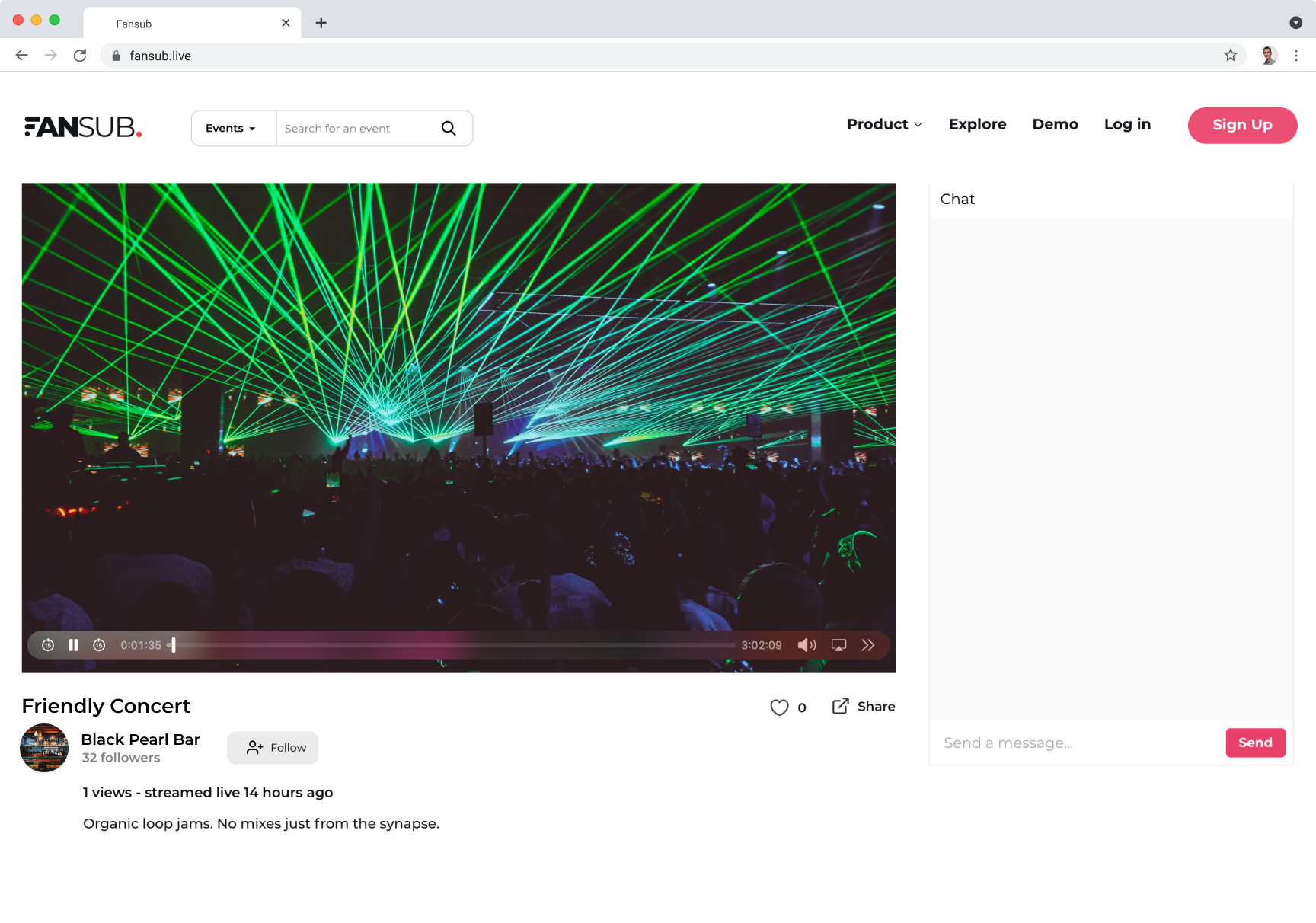 Fansub live event streaming