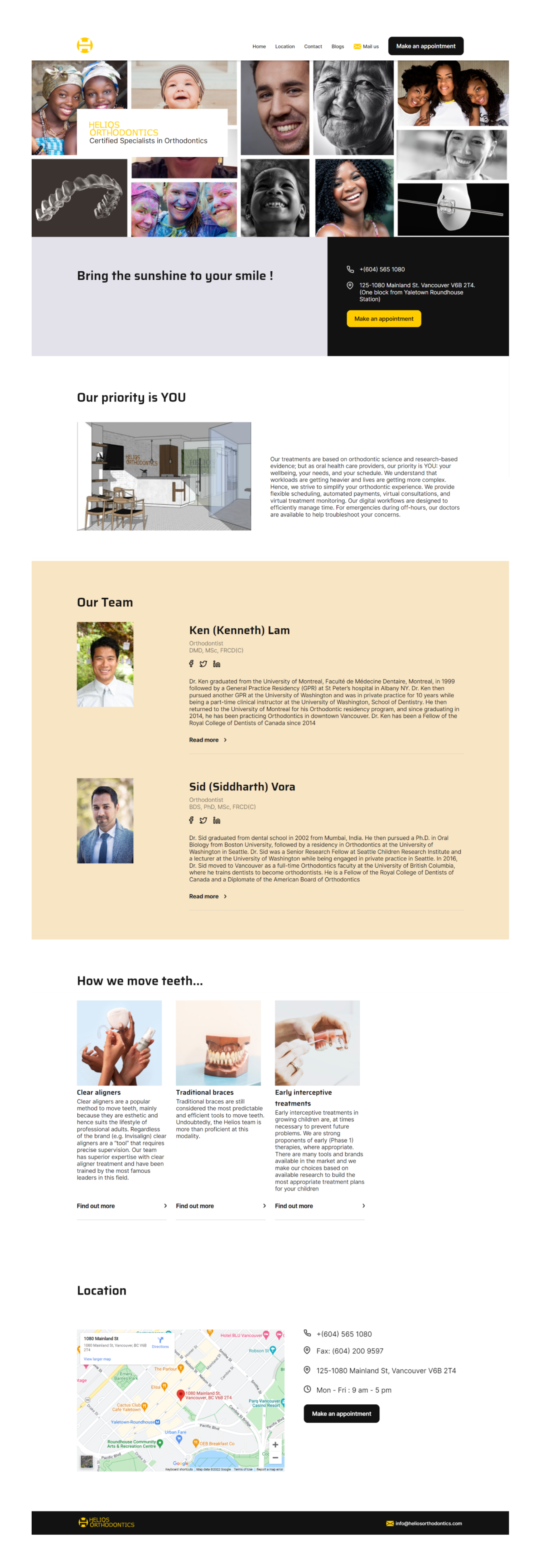 Helios beautifully designed homepage section banner