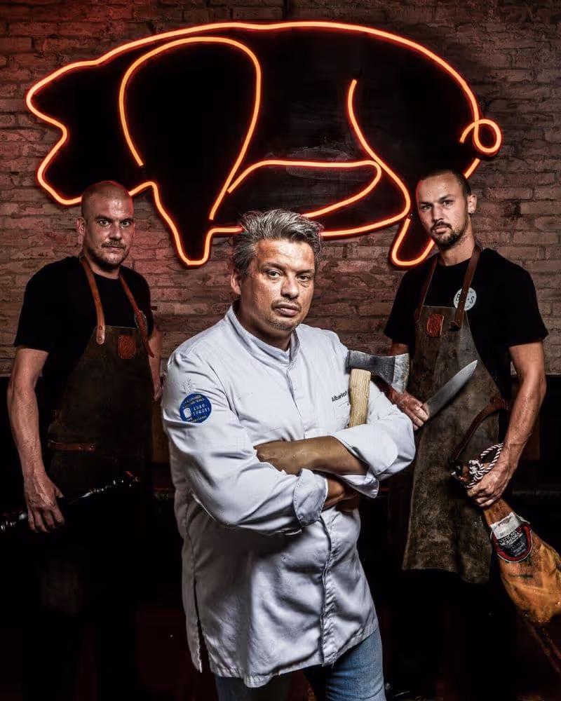 Het BBQ team van De Keukenploeg klaar voor actie