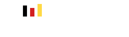 Logo de Destatis avec des barres colorées rouges et jaunes entre D et I, texte slogan en dessous disant wissen.nutzen.