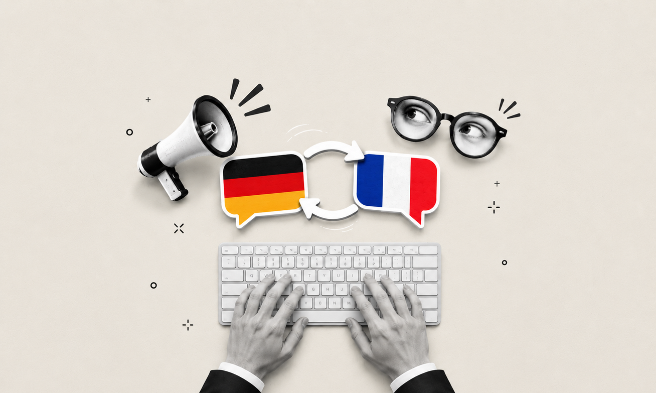 French and German business communication, multilingual marketing and corporate translation for the DACH market.