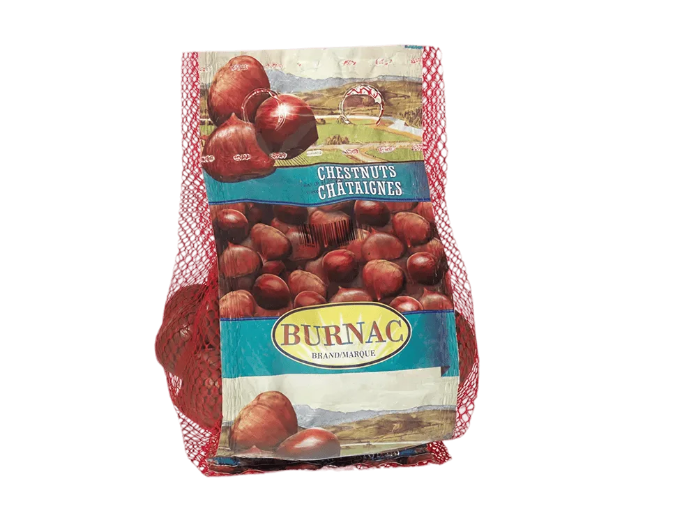 Vertical packaging made from extruded mesh and film