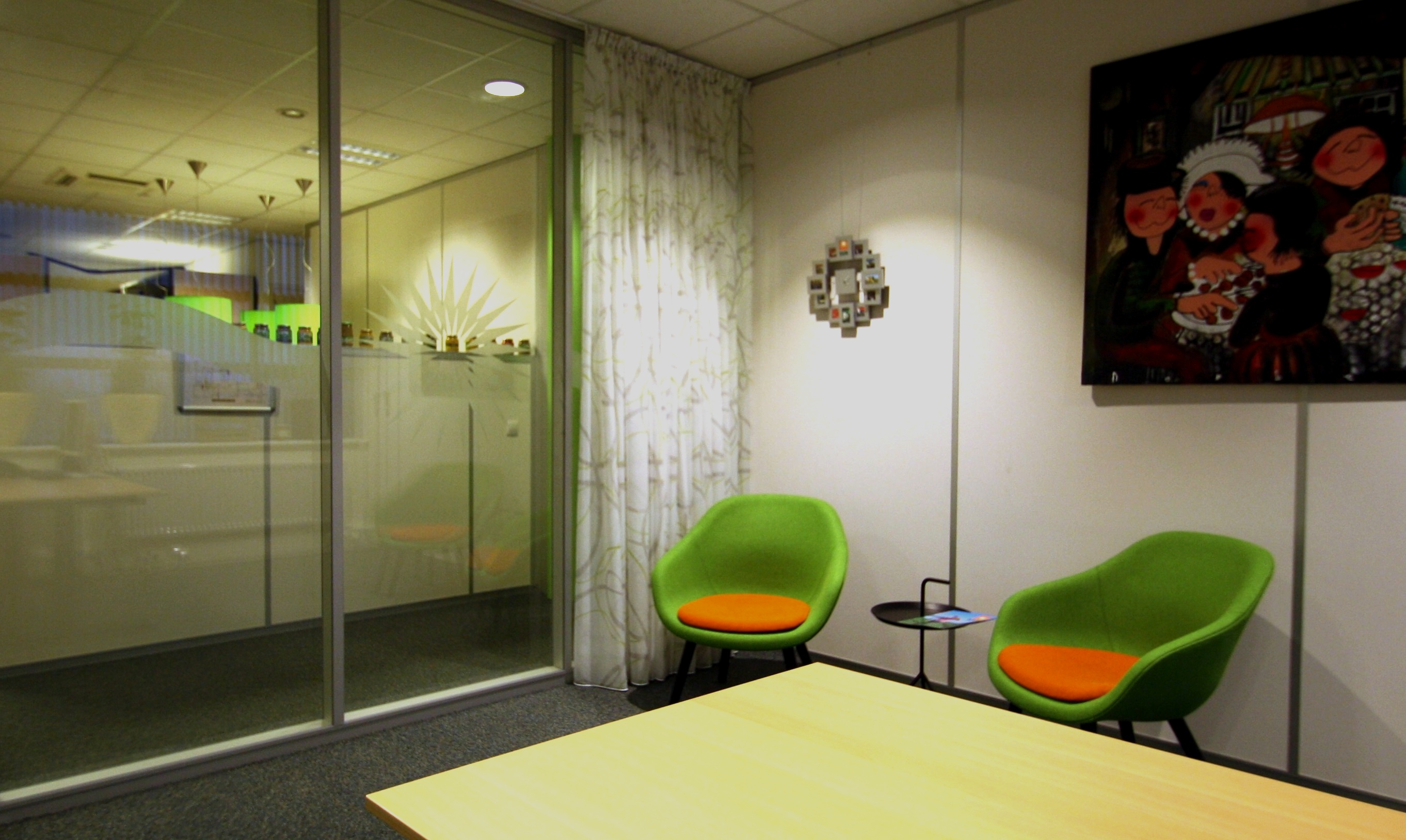 Concentratieruimte in het kantoor van Green Organics