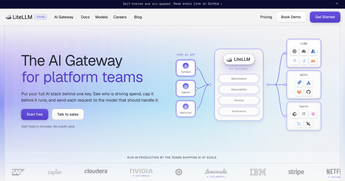 AI Gateway for Agents, MCPs & LLM Routing | LiteLLM