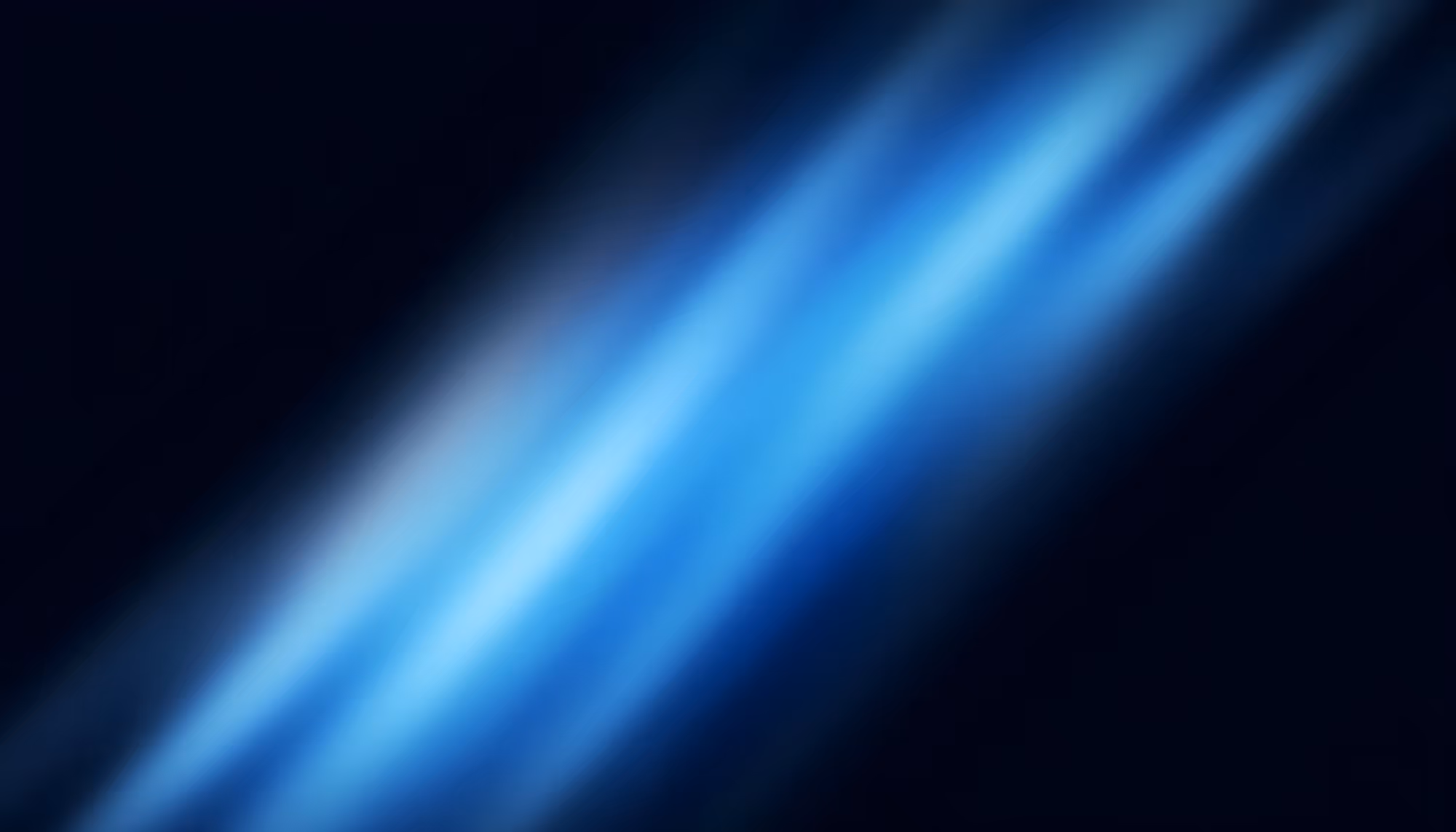 Diagonal streaks of glowing blue and white light cutting across a dark navy background, resembling a motion blur or light beam effect.