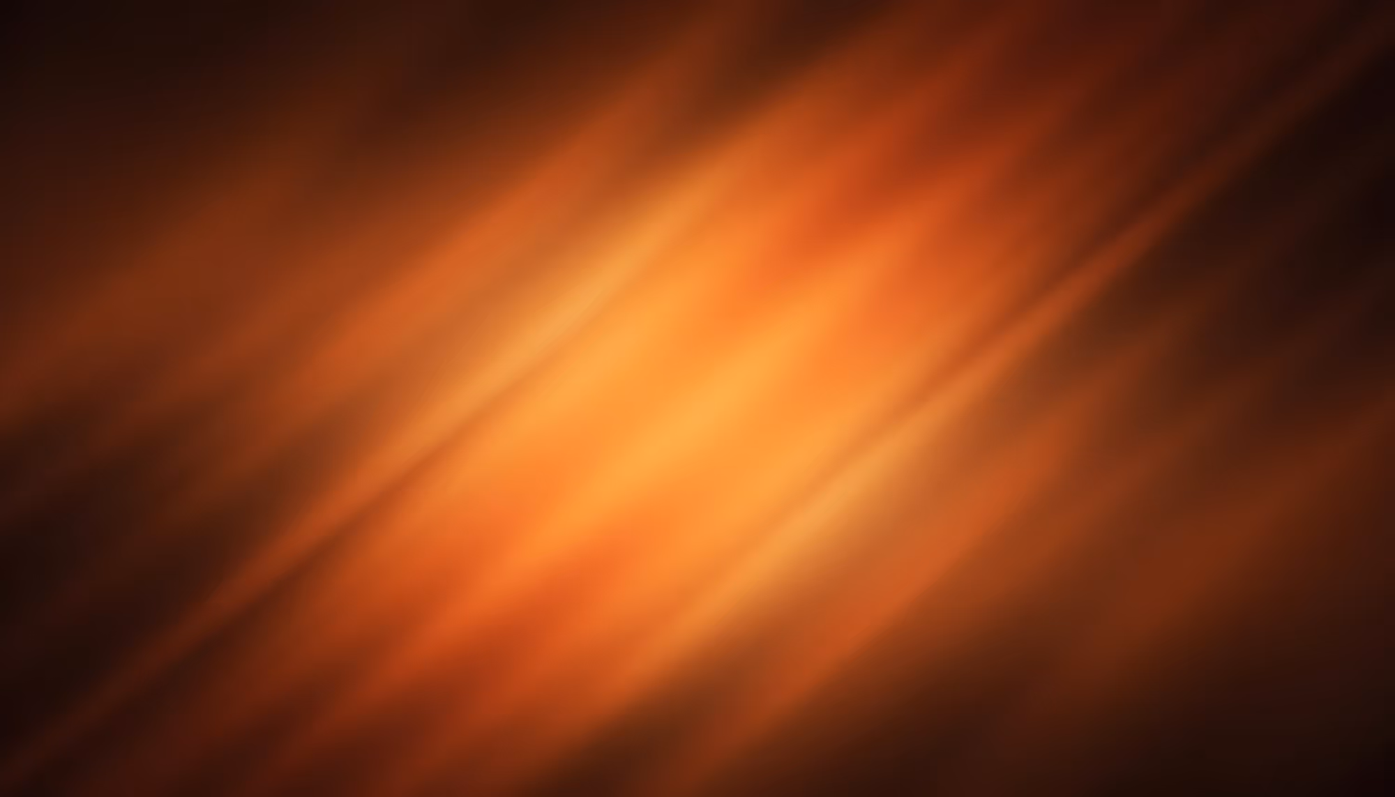 Abstract diagonal light rays in warm amber and orange tones radiating from a bright yellow-white center, fading into deep brown-black shadows at the corners.