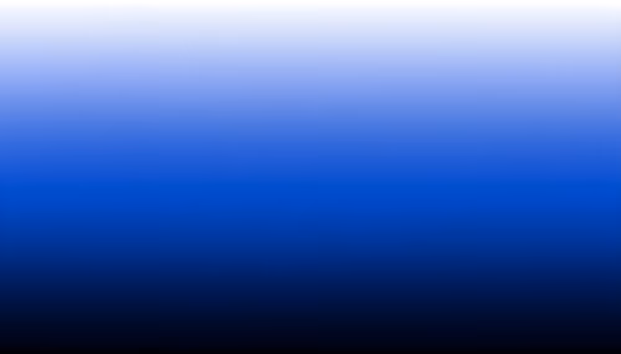 A vertical gradient transitioning from white at the top through vivid royal blue in the middle to deep navy black at the bottom.