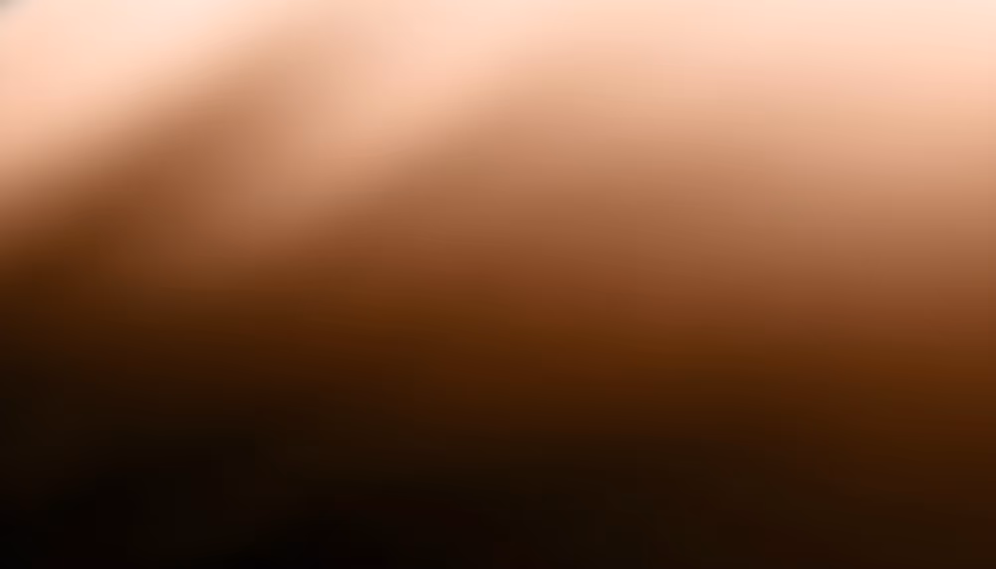 Heavily blurred abstract image with warm brown and peach tones transitioning from light at the top to deep dark brown and near-black at the bottom.