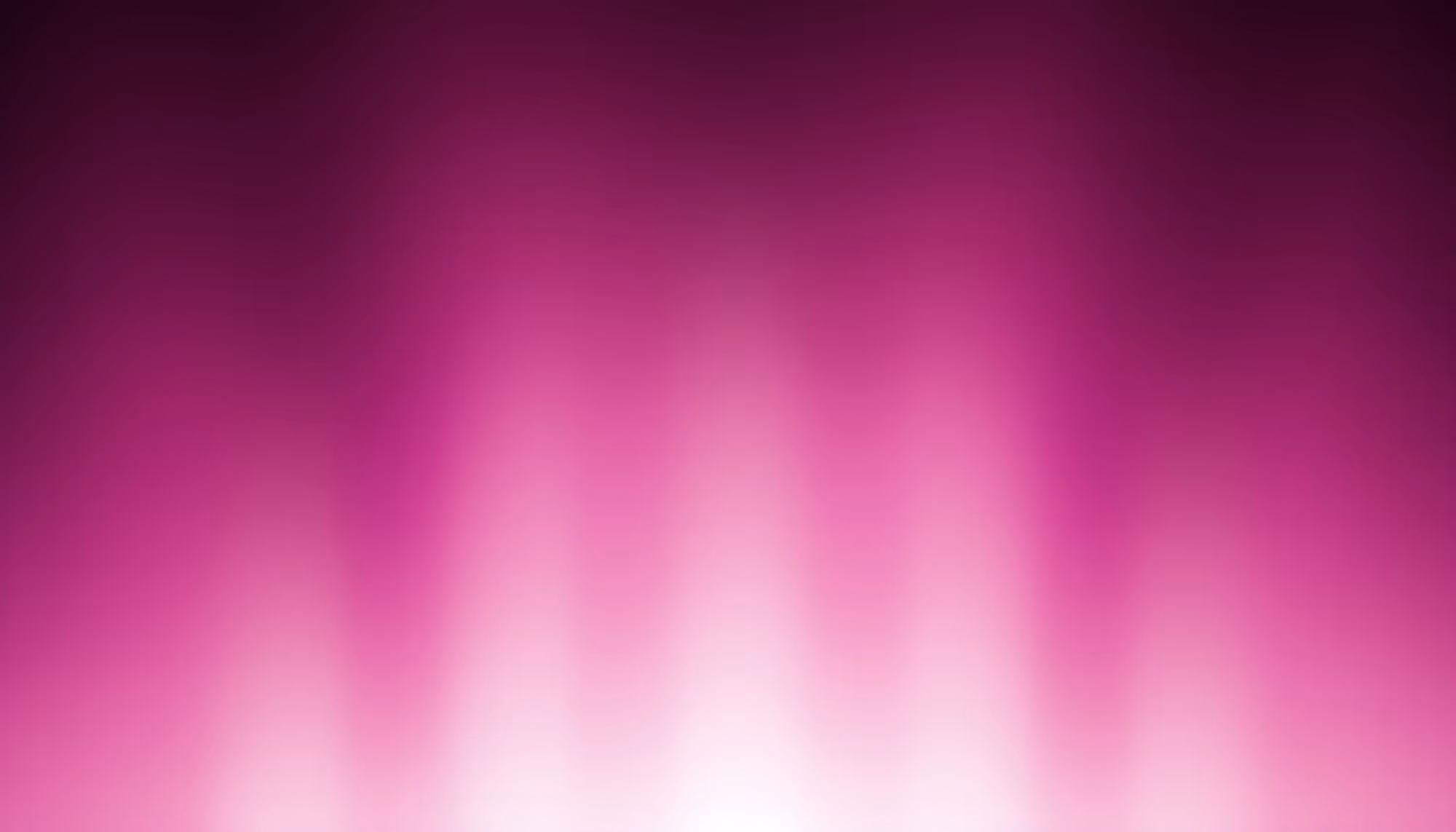 Abstract gradient background transitioning from deep dark purple at the top corners to vibrant magenta and bright pink in the center, with a soft white glow radiating from the bottom center.