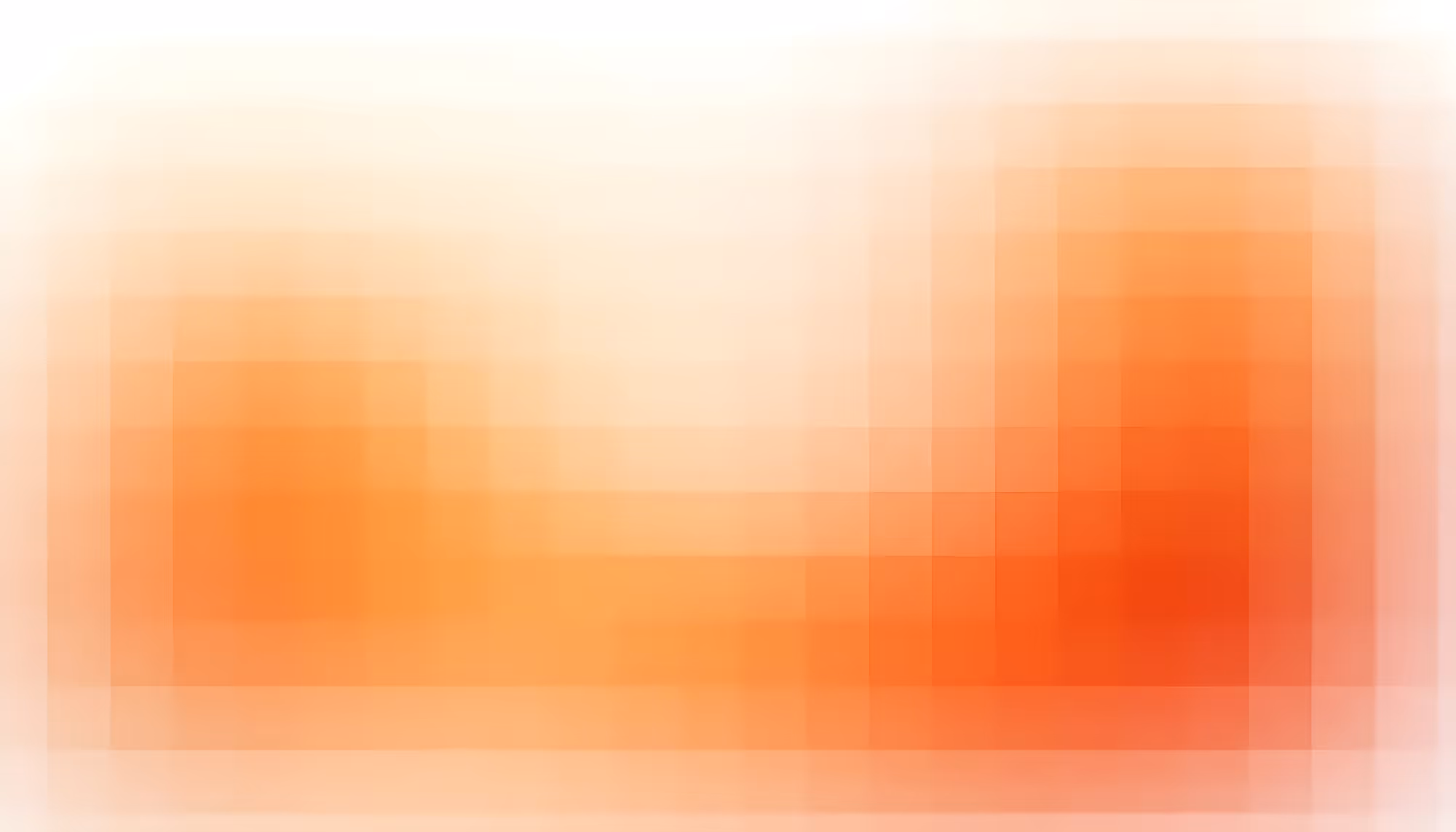 Abstract gradient background transitioning from soft peach and cream tones in the upper left to warm orange and coral-red tones in the lower right, with a subtle pixelated or mosaic texture throughout.