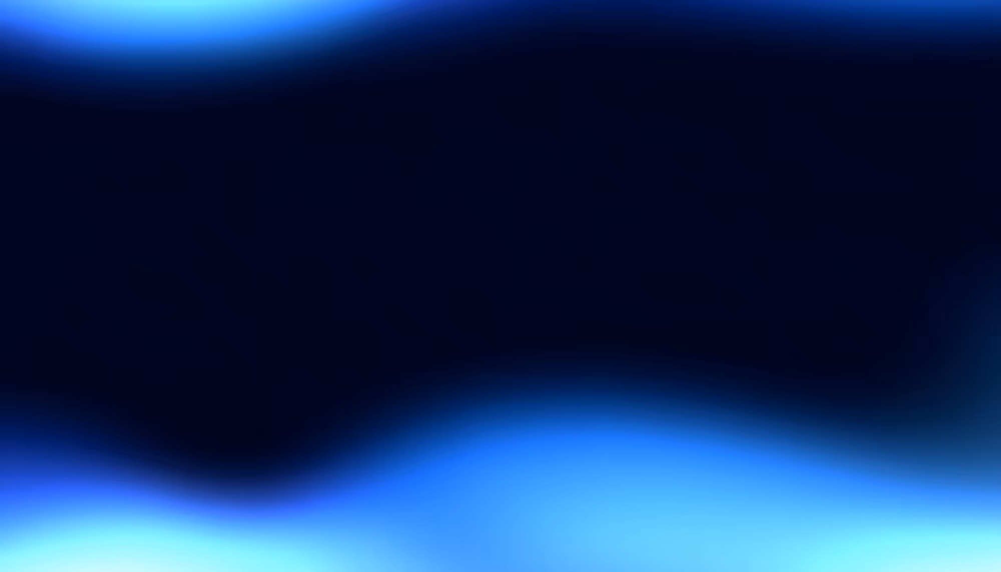Abstract dark blue gradient background with soft glowing light streaks along the top-left corner and bottom edge, creating a deep, atmospheric effect.