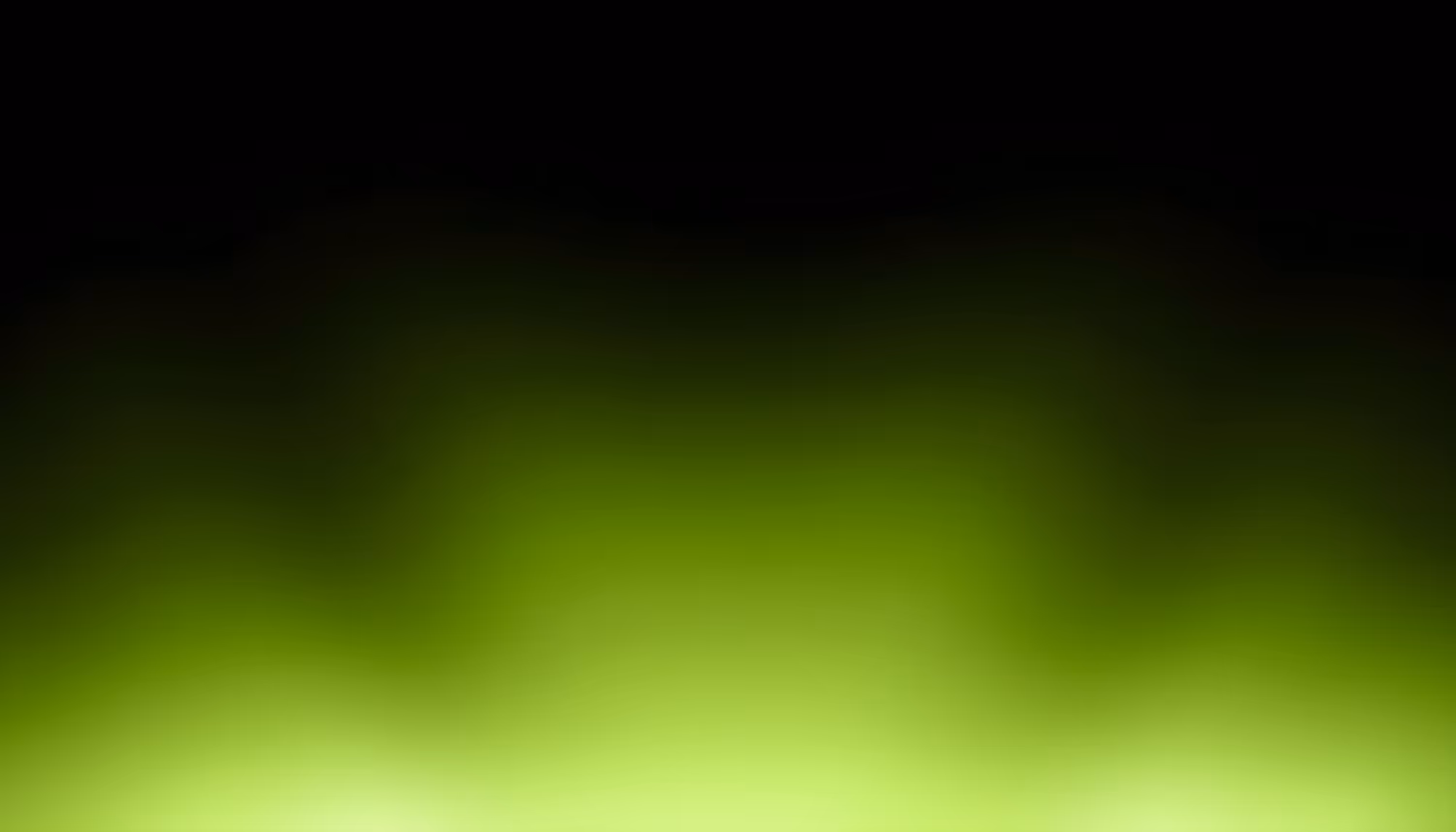 A smooth gradient background transitioning from black at the top to bright yellow-green (lime) at the bottom, with the most vibrant color concentrated along the lower edge.