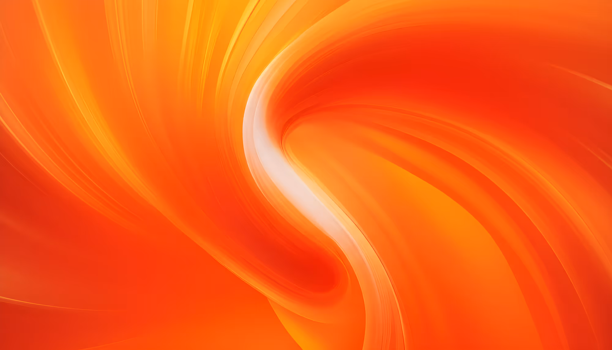 Abstract image featuring swirling waves of vibrant orange and yellow hues, creating a dynamic, energetic, and warm atmosphere.