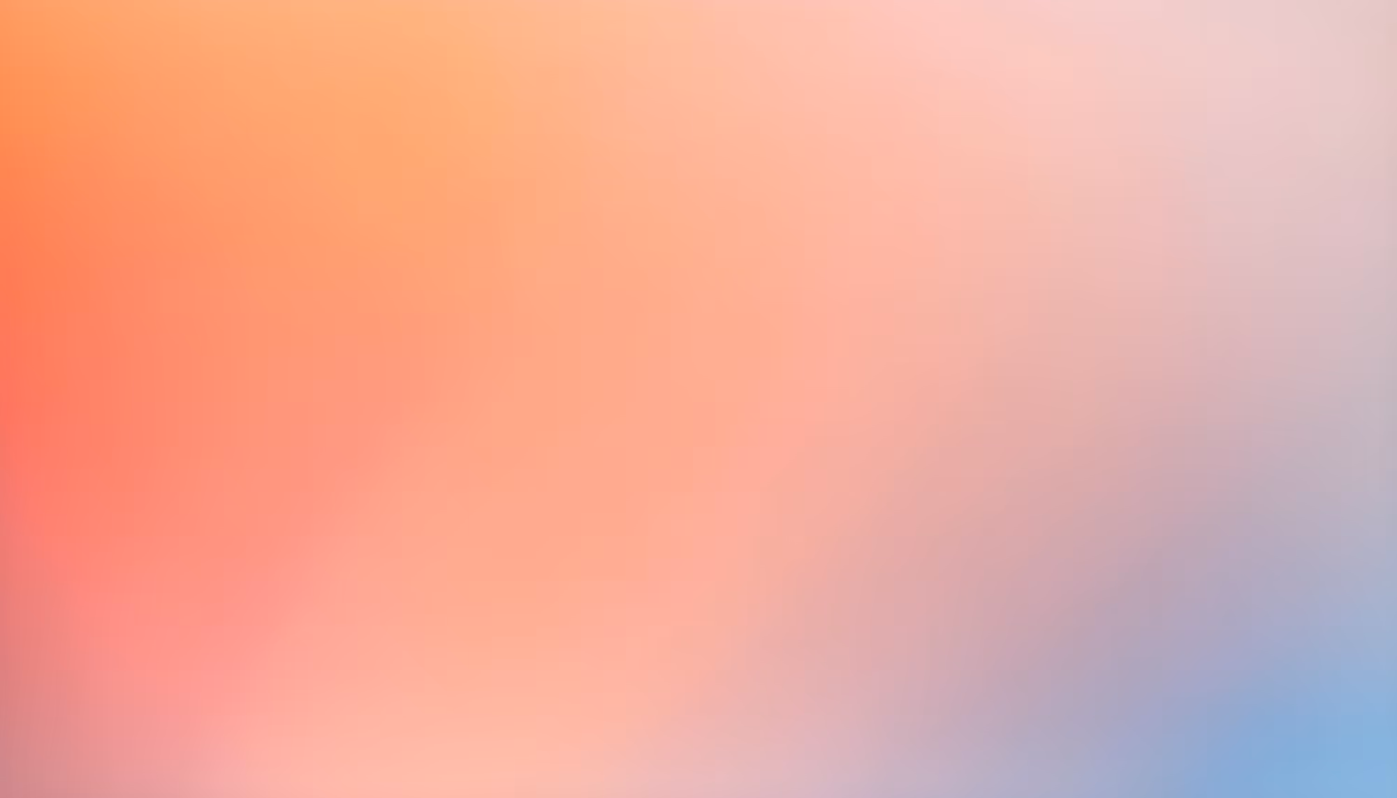 A soft, gradient background with warm tones of orange and pink blending into cooler blue hues, creating a calming and serene atmosphere.