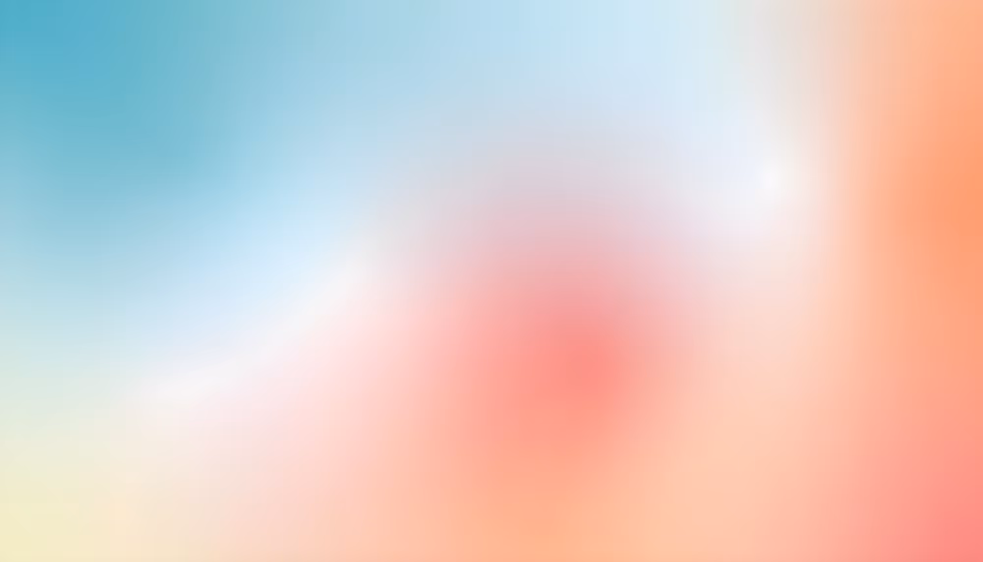 Soft pastel gradient blending cool blues and warm oranges, creating a calming and serene atmosphere. The abstract style evokes a sense of tranquility.