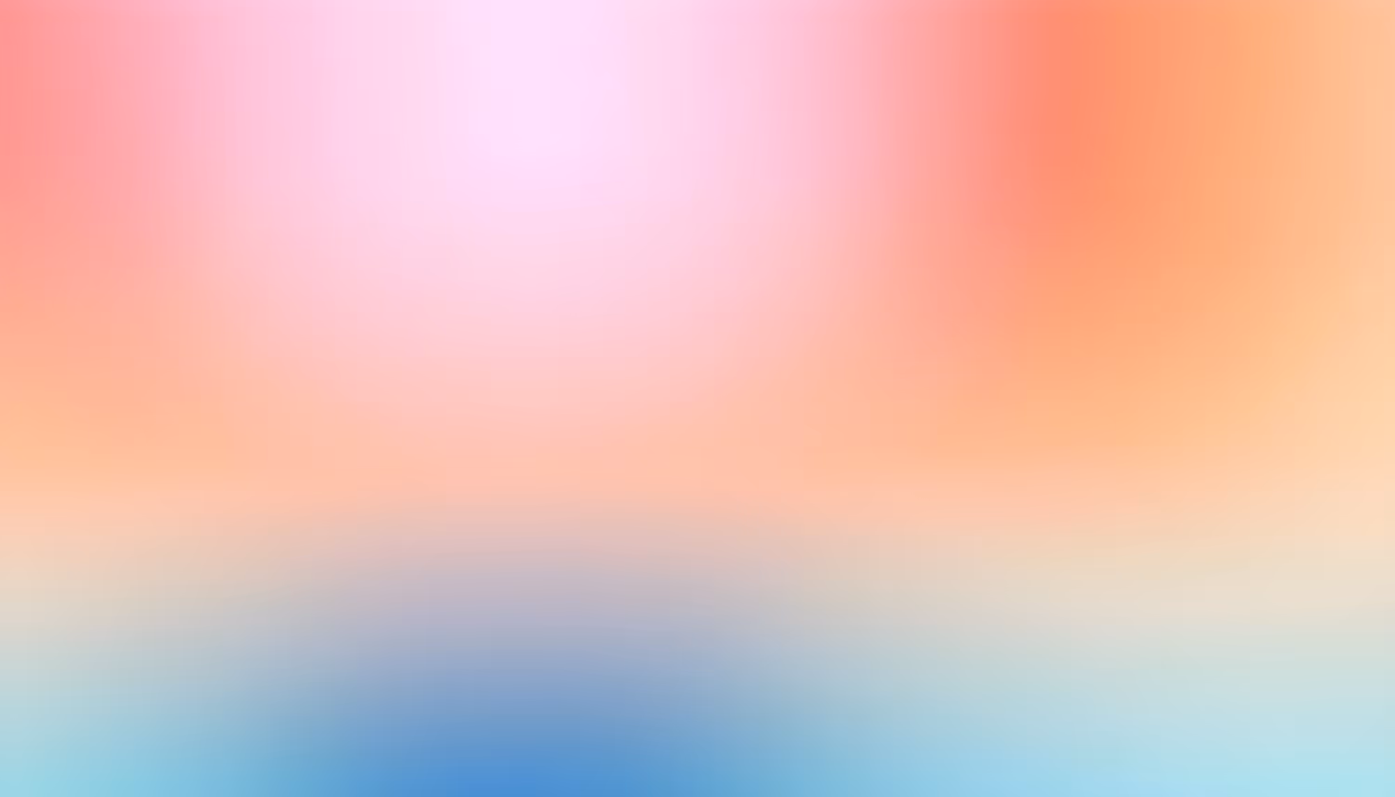 Abstract image with a soft gradient blend of pink, orange, and blue hues, creating a calm and serene atmosphere. The colors transition smoothly, evoking a sense of tranquility.