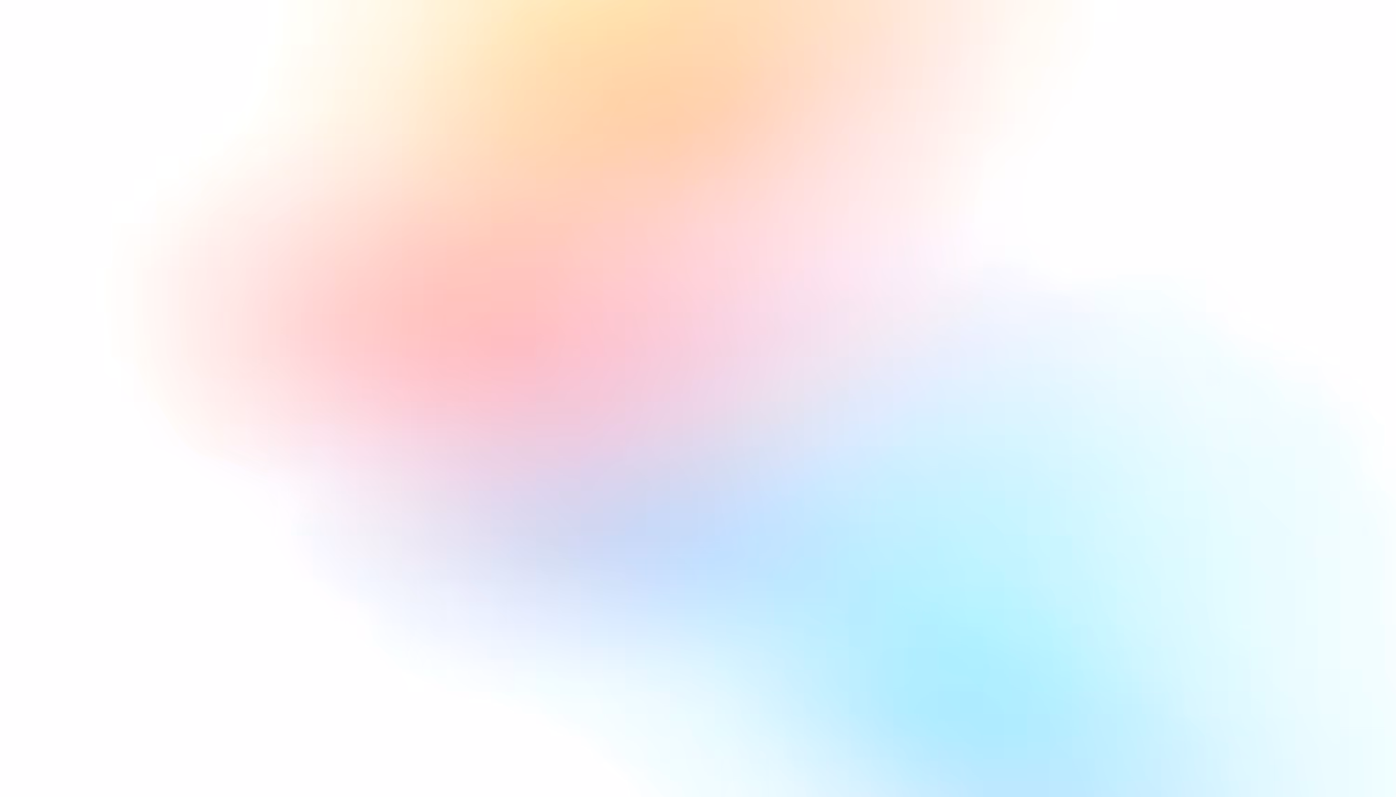 Abstract image featuring a soft gradient of blurred colors, including red, blue, and yellow, blending seamlessly on a white background, conveying calmness.