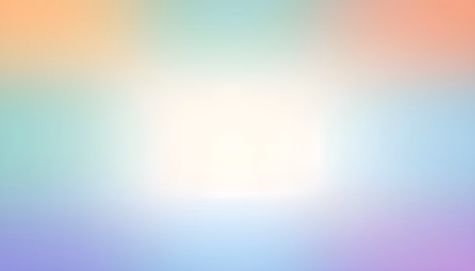 A soft gradient of pastel colors including orange, teal, pink, and purple, blending seamlessly to create a calming and serene abstract background.