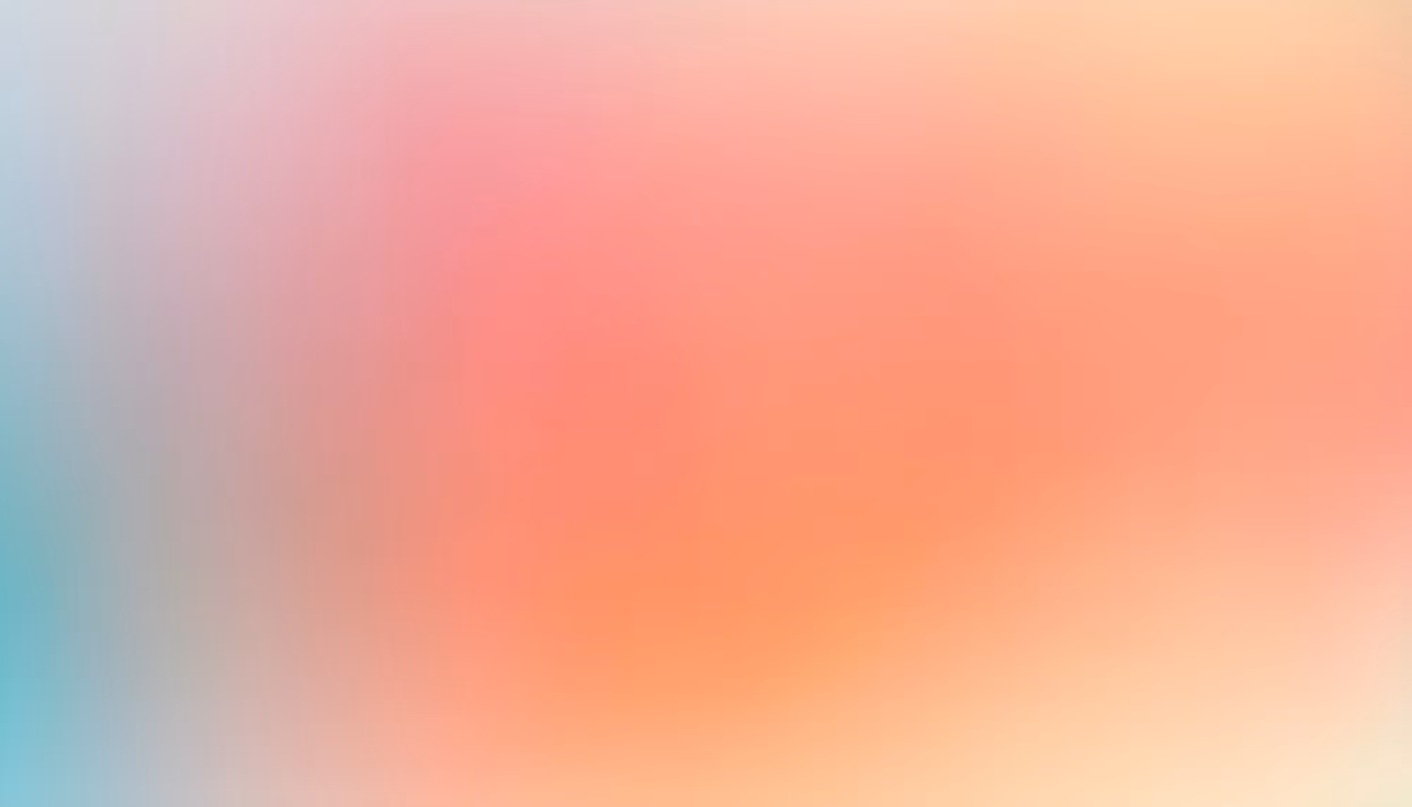 Soft, warm gradient featuring pastel hues of pink, orange, and peach blending smoothly. The soothing tones convey a calm, tranquil atmosphere.