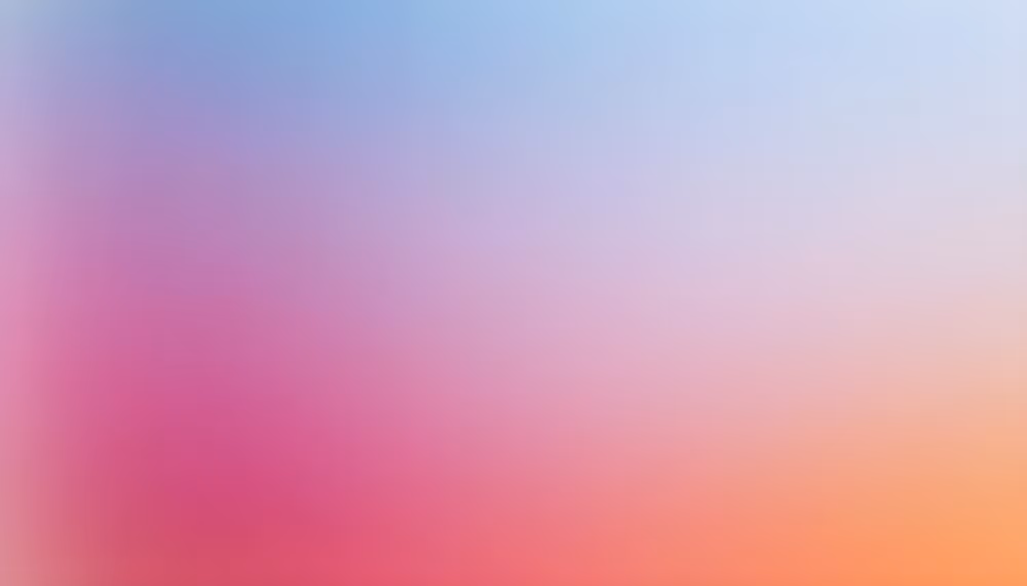 A soft, colorful gradient blending from blue in the top left to pink and purple in the center, ending with warm orange in the bottom right, creating a calming effect.