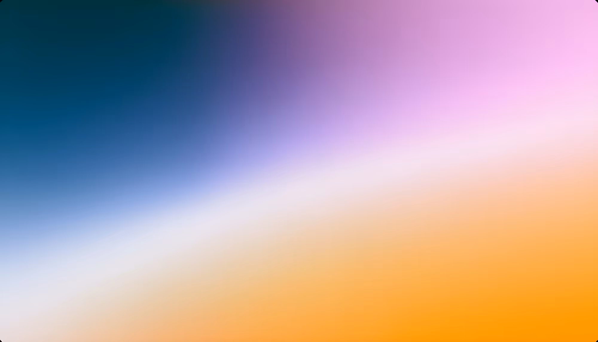 Abstract gradient background with smooth transitions from dark blue to pink at the top, blending into soft orange at the bottom, creating a serene, calming effect.