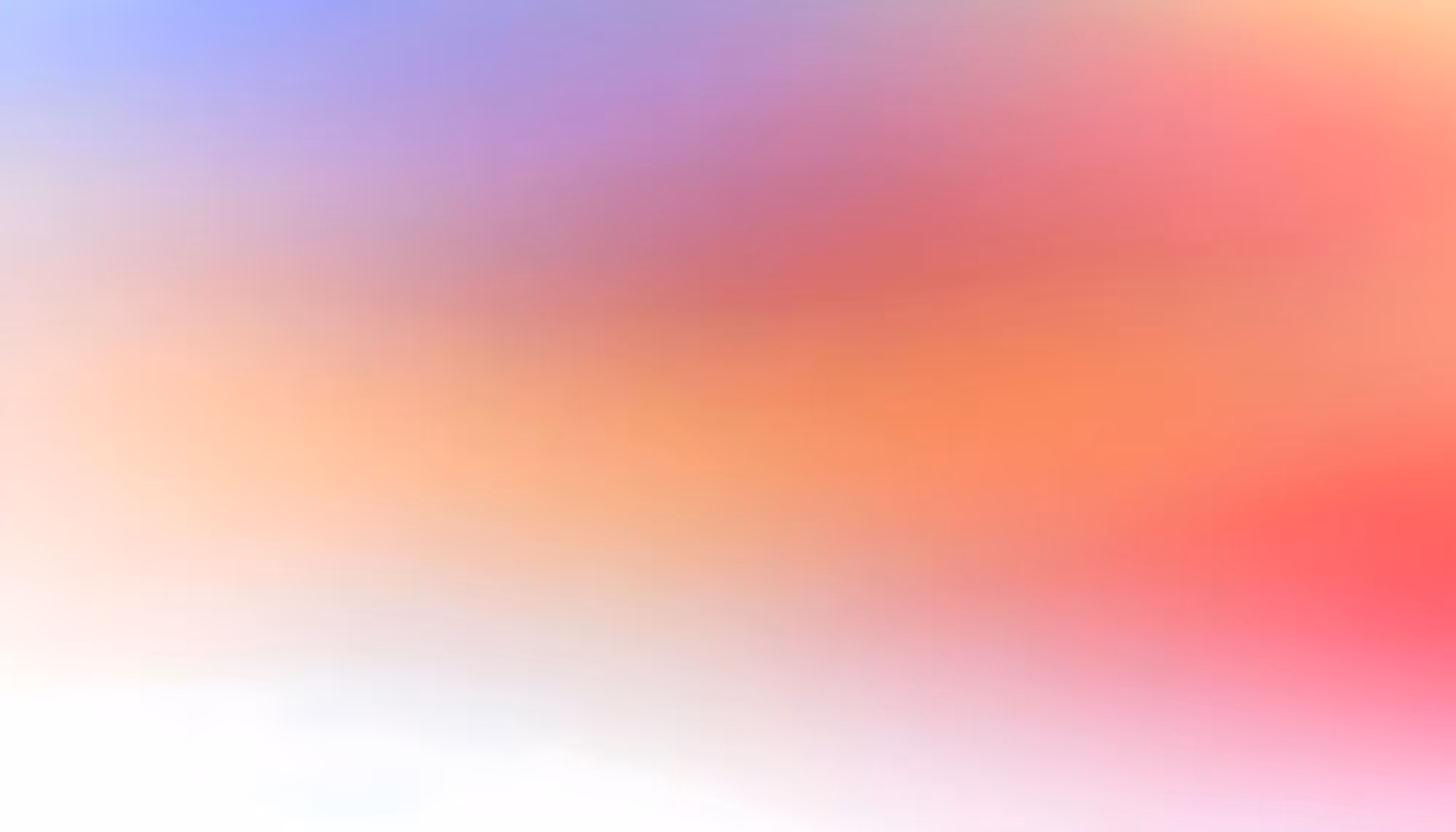 A smooth gradient of pastel colors blending from blue to purple and orange, creating a soft, soothing background with a serene and calm tone.