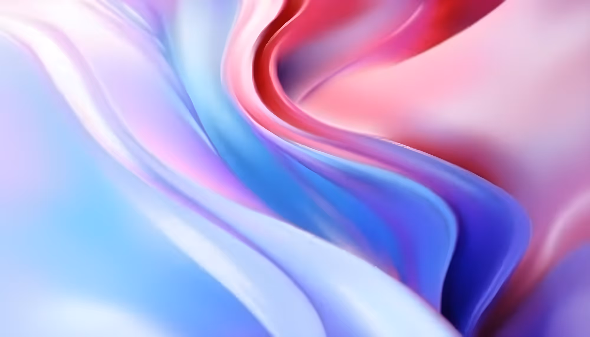 Smooth, flowing abstract design in pastel shades of pink, purple, and blue, creating a soft, soothing effect with gentle curves and gradients.