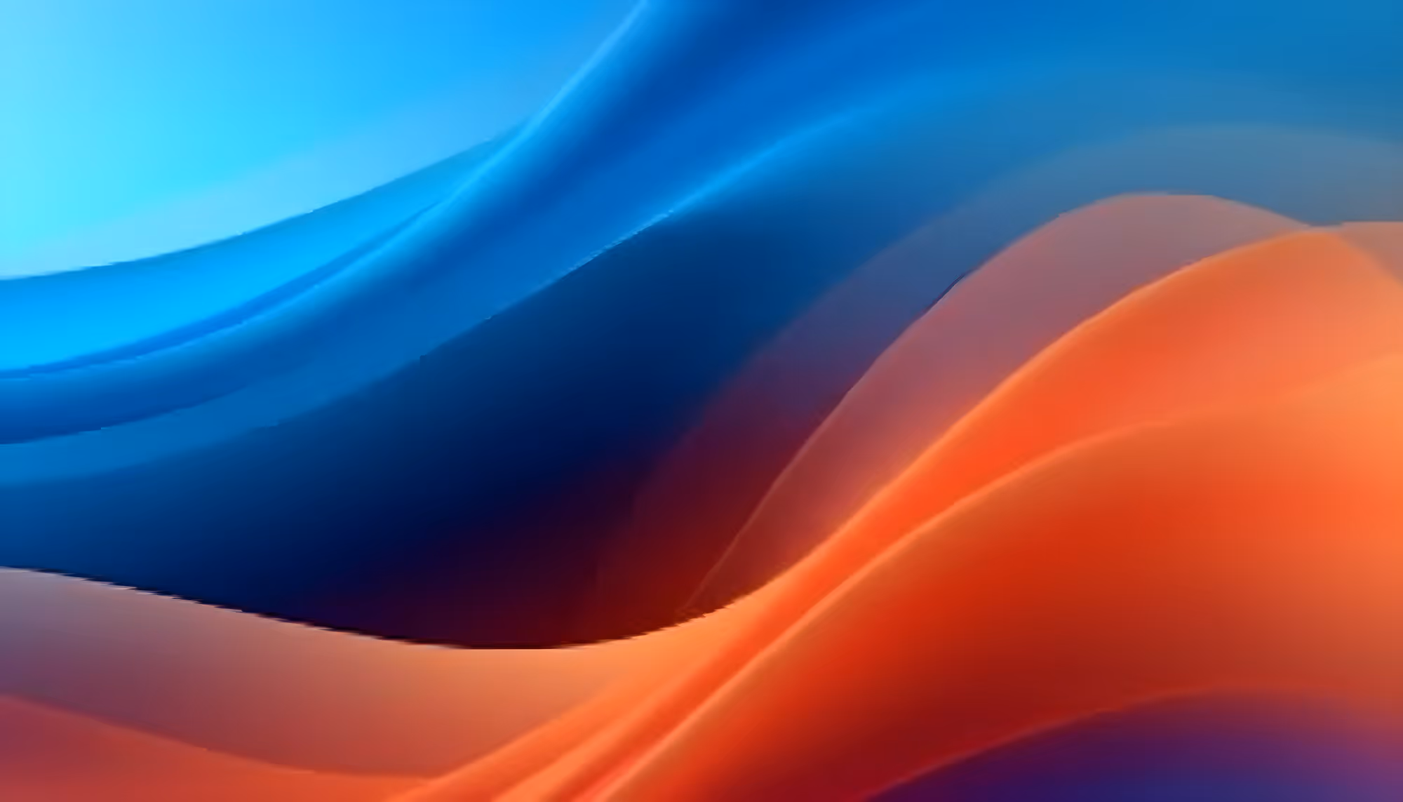 Abstract image with dynamic, flowing waves in shades of blue and orange, creating a sense of movement and energy. The composition feels vibrant and modern.