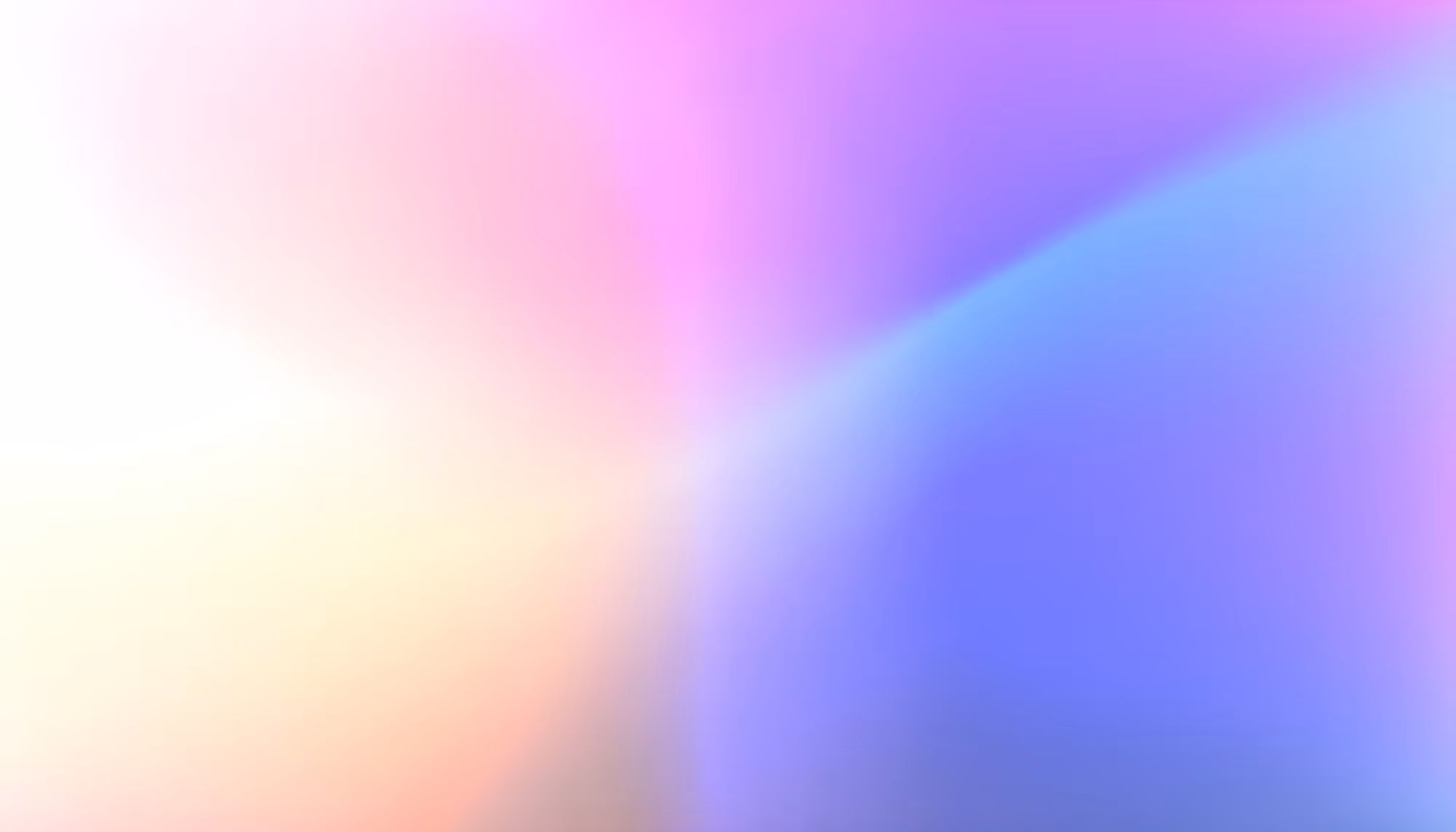 Soft pastel gradient blending pink, purple, blue, and orange hues. The smooth transitions create an abstract, serene, and calming visual.