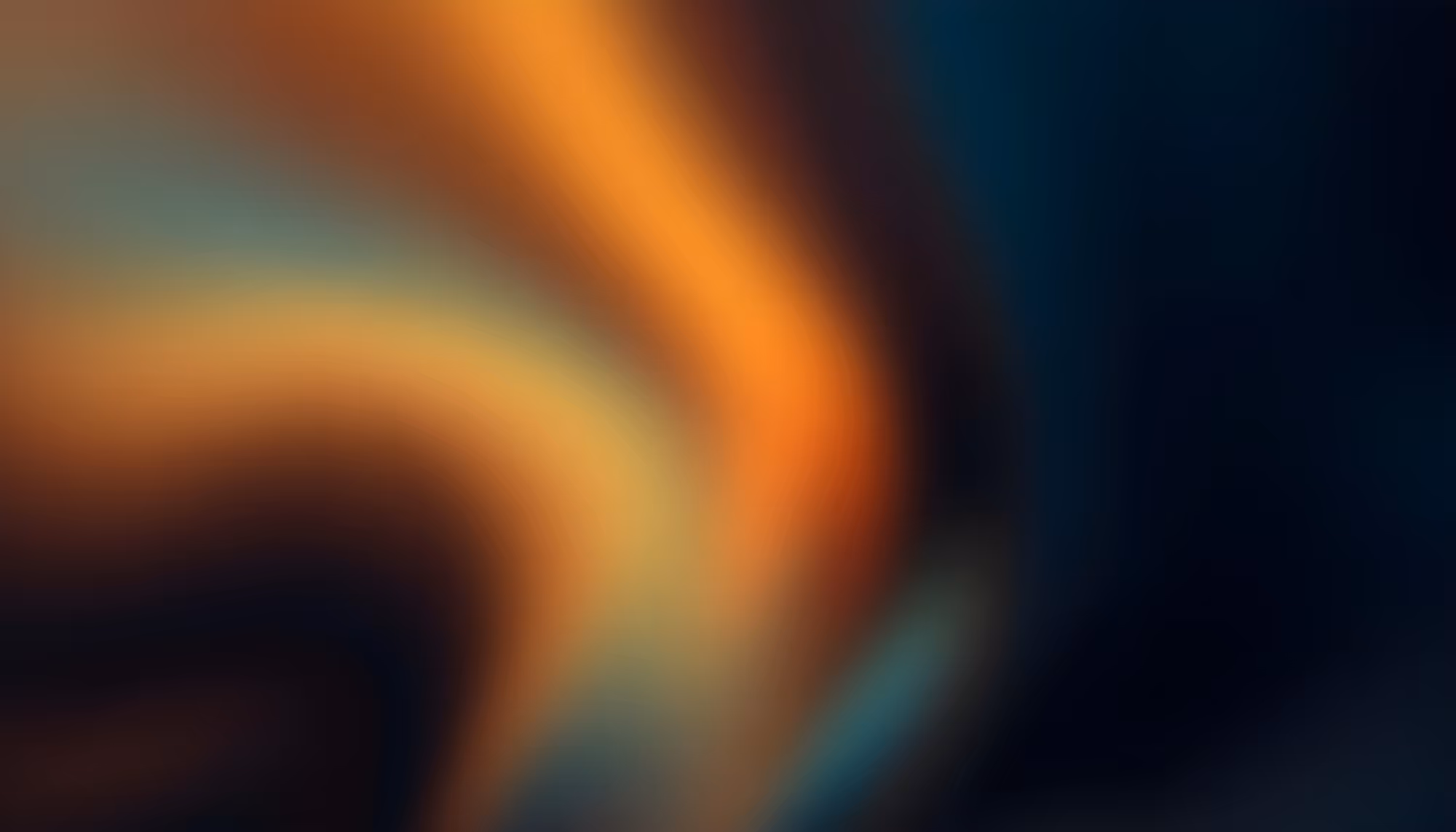 Abstract image featuring smooth, blurred waves of warm orange and cool blue tones, creating a dynamic and soothing visual flow.