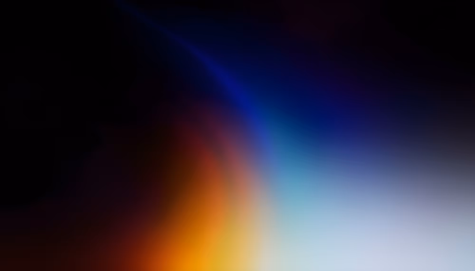 Abstract gradient featuring a smooth blend of deep black, midnight blue, vibrant red, and soft white, creating a serene and mysterious ambiance.
